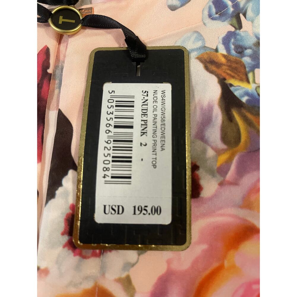 Ted Baker | Edweena Nude Oil Painting Blouse - Picture 10 of 12